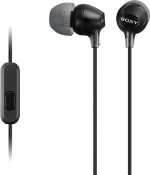 MDREX15AP In-Ear Earbud Headphones with Mic Black (MDREX15AP/B)