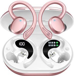 Wireless Earbuds Bluetooth Headphones, Bluetooth 5.3 Earbuds with Immersive HiFi Stereo, 2023 New 48Hrs Wireless Ear Buds Over Ear, ENC Mic, Comfortable Sport Earhooks, IP7 Waterproof in Ear Earphones
