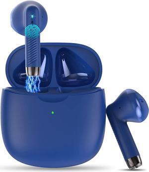 Wireless Earbuds, Bluetooth 5.3 Earbuds Stereo Bass, Bluetooth Headphones in Ear Noise Cancelling Mic, Earphones IP7 Waterproof Sports, 32H Playtime USB C Charging Case Blue Ear Buds for Android iOS