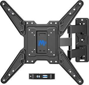 TV Wall Mount for Most 26-55 Inch TVs, Full Motion TV Mount with Perfect Center Design, Articulating Mount Max VESA 400x400mm up to 77 LBS, Wall Mount TV Bracket MD2413-MX