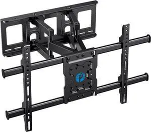Pipishell Full Motion TV Wall Mount for Most 37-75 Inch TVs up to 132lbs, Wall Mount TV Bracket Articulating Swivel Tilt Extension Leveling Max VESA 600x400mm Fits 12/16" Wood Stud, PILFK1