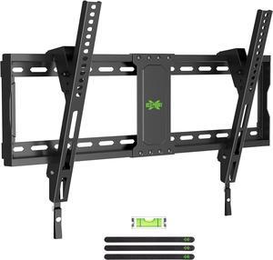 TV Wall Mount Tilting Brackets for Most 37"-90" Flat Curved Screen TVs, Wall Mount TV Bracket with Max VESA 600x400mm, Weight Capacity 132lbs, Low Profile Space Saving for 16", 24" Stud