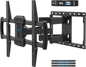 TV Wall Mount UL Listed Full Motion Mount Bracket for 42-84 Inch Flat Screen TVs Swivel Articulating Dual Arms Max VESA 600x400mm 100 LBS Loading Fits 16 Inches Wood Studs MD2296