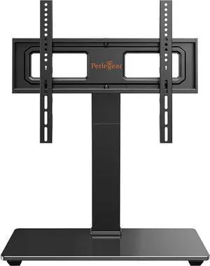 Universal TV Stand, Swivel TV Stand Base for 3270 inch TVs, Height Adjustable Table Top TV Stand Mount with Tilt, Tempered Glass Base, Holds up to 88 lbs, Max VESA 400x400mm, PGTVS26