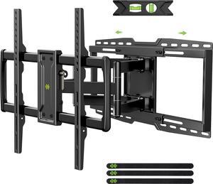 Full Motion TV Wall Mount Bracket fits for 32-90" TVs Holds up to 150lbs with Sliding Design for TV Centering, Swivel, Tilt, Max VESA 600x400mm, Arms for 16", 18", 24" Studs