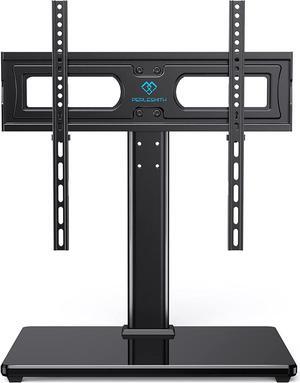 PERLESMITH Universal TV Stand Table Top TV Base for 32 to 60,65 inch LCD LED OLED 4K Flat Screen TVs-Height Adjustable TV Mount Stand with Tempered Glass Base, VESA 400x400mm,Holds up to 88lbs PSTVS15
