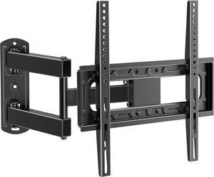 HCMOUNTING Swivel and Tilt TV Wall Mount for 26-55 inch Flat Screen Curved TVs, Full Motion Wall Mount TV Bracket with Single Stud Level Adjustment VESA 400x400mm Holds up to 88lbs