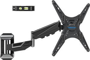MOUNTUP Height Adjustable TV Wall Mount, TV Mount for Most 26-55 Inch TVs, Gas Spring Full Motion TV Wall Mount Bracket, Swivel Tilt Single Articulating Arm, Fits Max VESA 400x400mm, 11-44lbs MU0037