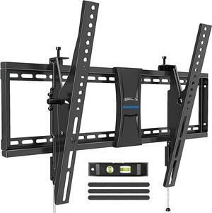 Tilting TV Wall Mount for Most 37-82 Inch TV, Wall Mount TV Bracket with Level Adjustment Fits 16"- 24" Studs Easy for TV Centering, Low Profile Wall Mount Max VESA 600x400mm Up 120 LBS MU0016