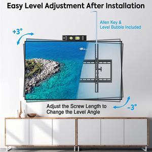TV Wall Mount for Most 37-86" TV, Tilting TV Mount Bracket with Level Adjustment Fits 16" 24" 32" Studs Easy for TV Centering, Wall Mount TV Bracket Max VESA 800x400mm, 120 LBS Loading, MU0017
