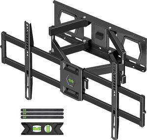 USX MOUNT Full Motion TV Wall Mount for 37-86 inch TVs up to 132 lbs, Wall Mount TV Bracket with Dual Articulating Arms, Max VESA 600x400mm. Fits 8/12/16 Inch Wood Stud