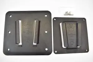 PAW International Polymer (Plastic) RV TV Bracket System; Black 2 pc Set: 1-Male TV Bracket (VESA 100x100mm), 1-Female, Wall Mount | See Video How to Measure Your VESA Bolt Pattern