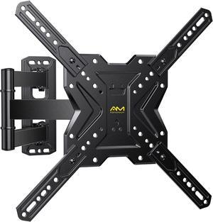 TV Wall Mount for Most 26-60 inch Flat/Curved TVs up to 77lbs, Full Motion Wall Mount TV Braket with Articulating arm Swivel Tilt Extension, Single Stud Corner TV Monitor Mount Max VESA 400x400mm