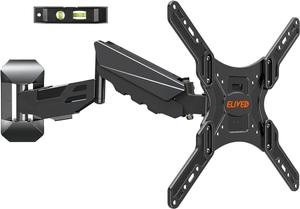 ELIVED Height Adjustable TV Wall Mount for Most 23-55 Inch TVs, Spring Arm Full Motion Swivel Tilt Articulating TV Mount Bracket Fits Max VESA 400x400mm, 44 lbs YD1010