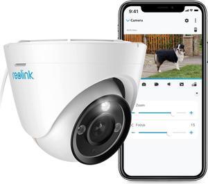 REOLINK 4K PoE Security IP Camera, Turret Camera Outdoor with 3X Optical Zoom, 2.8mm-8mm Lens, 110 Degree Wide View, 100ft Color Night Vision, 2 Way Talk, Human/Vehicle/Pet Detection, RLC-833A