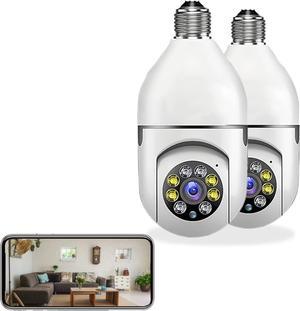 Light Socket Security Camera, 1080P Wireless Bulb Security Camera WiFi  Outdoor, Light Camera for Home Security with Smart Motion Detection, Color  Night Vision, 2 Way Audio - 2PCS 