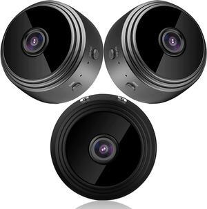 2023MDGLSYEE Wireless Security Camera Mini Outdoor/Indoor with Audio,Hidden Camera,Home Surveillance Camera, 1080P IP HD Build-in Battery 350mahInfrared Night Vision Dome Camera(Pack-3)