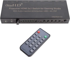 ViewHD HDMI Pigtail Switch (v1.4 4K@30Hz, 3x1 + Advanced Audio) ViewHD HDMI Pigtail Switch (v1.4 4K@30Hz, 3x1 + Advanced Audio)