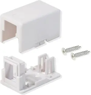 Surface Mount Box 1 Port Single Hole Keystone Jack Cat5e/Cat6 White 10 Pack Surface Mount Box 1 Port Single Hole Keystone Jack Cat5e/Cat6 White 10 Pack