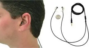Ultra Low Noise in-Ear Binaural Microphones with Flexible Premium Black Mini Cables - Made in USA