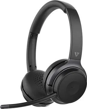 V7 HB600S Headset - Stereo - USB - Wireless - Bluetooth - 100 ft - 32 Ohm - On-Ear - Binaural - Black