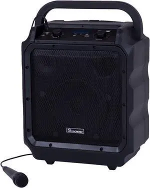 8 Powered Speaker, Portable Convenient Speaker with Rechargeable Battery, Wireless Bluetooth, Microphone