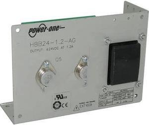 "Power-One HBB24-1.2-AG Power Supply; AC-DC; 24V@1.2A, -24V@1.2A; 100-264V In; Open Frame; Panel Mount; Linear"