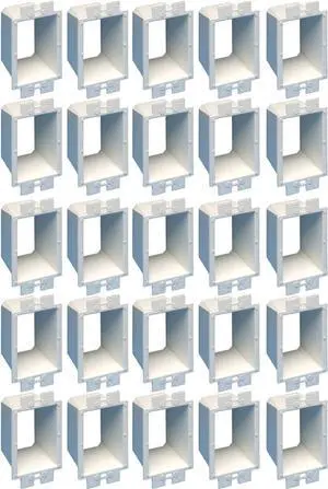 Arlington BE1-25 Electrical Outlet Box Extender, 1-Gang, White, 25-Pack