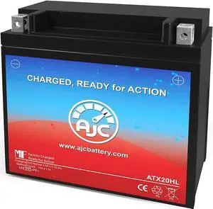 SigmasTek STX20HL-BS Powersports Replacement Battery - This is an AJC Brand Replacement
