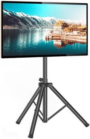 vivo Black Tripod 32 to 55 TV Display Floor Stand Height Adjustable Mount