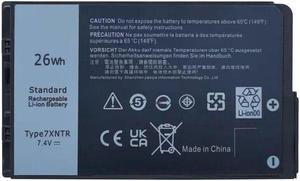 Replace 7XNTR Battery for Latitude 7202 7212 Rugged Extreme Tablet Series 26Wh 7.4V