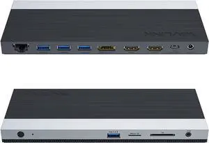 WAVLINK USB C Docking Station 4K Triple Display (2 HDMI + 1 Displayport) with 100W PC Charging, Gigabit Ethernet, 4 USB 3.0, SD/TF Card Slot, Audio, for  HP MacBook Lenovo and Other USB C Laptops