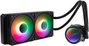 GELID Liquid 240 AIO Cooler with Infinity Mirror and CPU Temperature Display