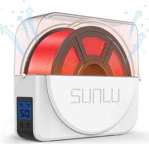 SUNLU Filament Dryer Box for 3D Printer Filament, SUNLU Upgraded Filament Dehydrator Storage Box for 3D Filament 1.75 2.85 3.00mm, Built-in Circulation Fan, S1 Plus White