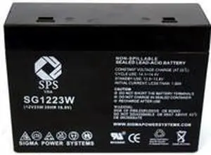 SPS Brand 12 V 5 Ah (Terminal T1T2) 1223W Replacement battery for APC BF350 (1 PACK)