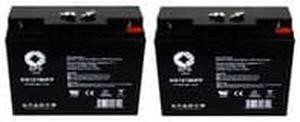 SPS Brand 12V 18Ah Replacement Battery for Pride Mobility SC54HD Go Go Elite Traveller Plus Heavy Duty 4 Wheel MKB ES17 12 scooter wheelchair (2 Pack)