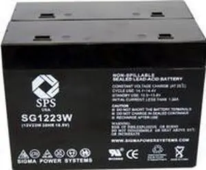 SPS Brand 12 V 5 Ah (Terminal T1T2) 1223W Replacement battery for BB BP5.512RT (2 PACK)