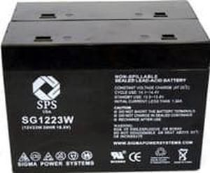 SPS Brand 12 V 5 Ah (Terminal T1T2) 1223W Replacement battery for CSB HC1217W (2 PACK)
