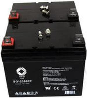 SPS Brand 12V 35Ah Replacement battery for Invacare M51 wheelchair scooter (2 PACK)