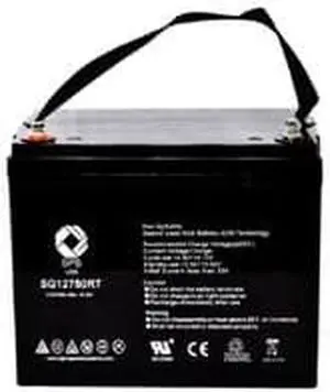 SPS Brand 12V 75Ah Replacement Battery for Interstate DCM0075 UPS (Terminal RT) (1 Pack)