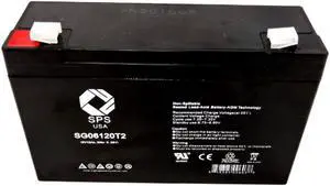 SPS Brand 6 V 12 Ah Replacement Battery with Terminal T2