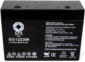SPS Brand 12 V 5 Ah (Terminal T1T2) 1223W Replacement Battery - AG1223W
