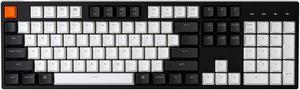 C2 Full Size Wired Mechanical Keyboard for Mac, Hot-swappable, Gateron G Pro Brown Switch, White Backlight, 104 Keys ABS keycaps Gaming Keyboard for Windows,Type-C Braid Cable