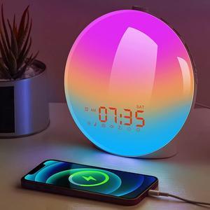 Wake Up Light Sunrise Alarm Clock for Kids, Heavy Sleepers, Bedroom, with  Sunrise Simulation, Sleep Aid, Dual Alarms, FM Radio, Snooze, Nightlight