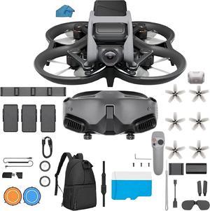 DJI Avata ProView Combo DJI Goggles 2  With RC Motion 2 Flymore Kit 3 batteries FirstPerson View Drone UAV Quadcopter with 4K Stabilized Video Builtin Propeller Guard With 128gb Micro SD Bac