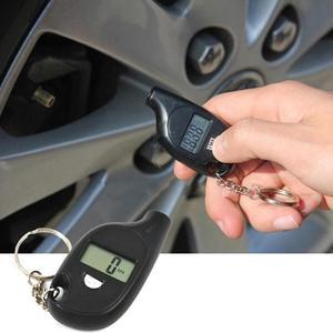 Mini Keychain Style Tire Gauge Digital Lcd Display Car Tire Air Pressure Tester Meter Auto Car Motorcycle Tire Safety Alarm