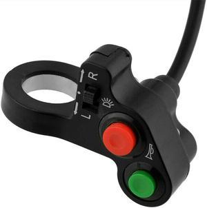 Motorcycle Handlebar Switch Electric Bike Scooter Horn Turn Signals OnOff Button Light