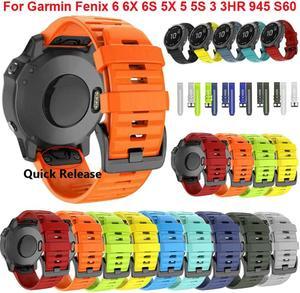 26mm Silicone Sport Strap Replacement Watchband for Garmin Fenix 3 3HR 3 Sapphire/Fenix 5X 5XPlus/Fenix 6X 6XPlus Band