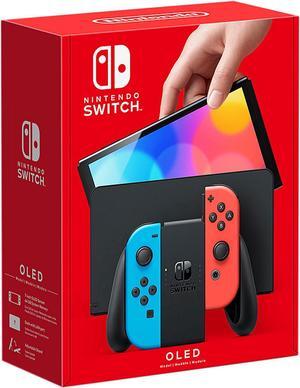 Nintendo Switch (OLED model) w/ Neon Red & Neon Blue Joy-Cons