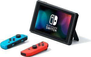 Nintendo Switch with Neon Blue and Neon Red JoyCon